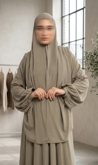 Abaya Maleekah Rayon - Laurel