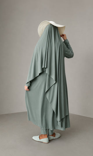 3 - Layer Burkini Long - Aqua Green