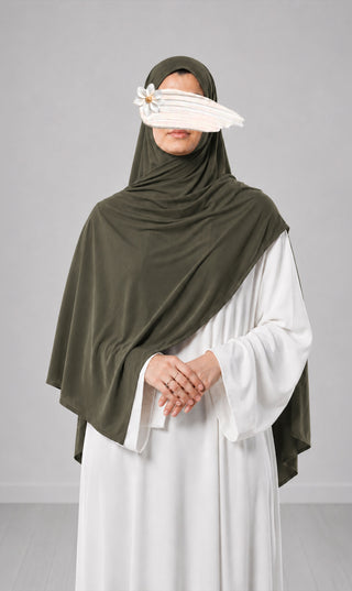 Premium Modal Cotton Scarf - Kaki