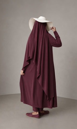 3 - Layer Burkini Long - Plum