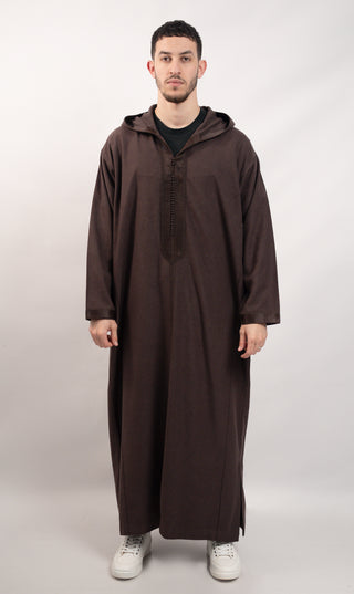 Djellaba Elegant Amir - Donkerbruin