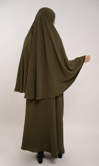 A-line Puff Jazz Abaya R - Dark Olive