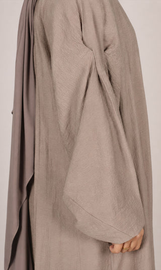 Abaya Linnen Safirah - Taupe
