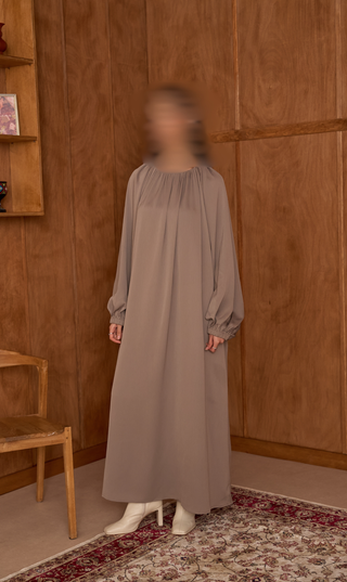 Abaya Amara Balloon Sleeve - Taupe