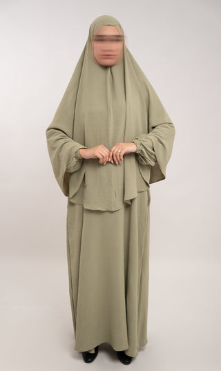 A-line Puff Jazz Abaya R - Pistachio