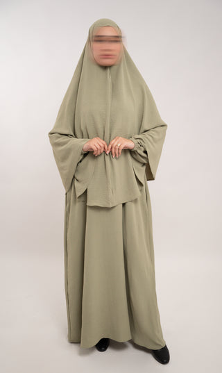 A-line Puff Jazz Abaya R - Pistachio