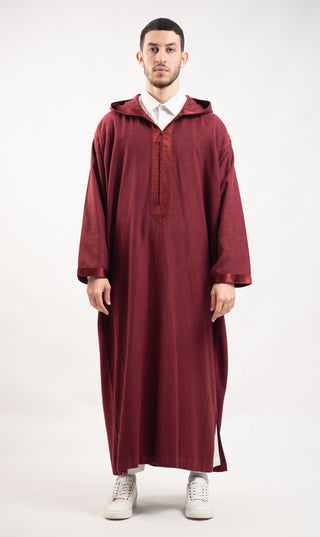 Djellaba Elegant Amir - Bordeaux