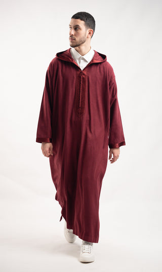 Djellaba Elegant Amir - Bordeaux