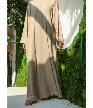 Linnen Kimono Abaya NIQIRAH - Cream