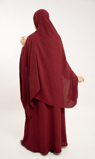 A-Linien-Puff-Jazz-Abaya R - Bordeaux