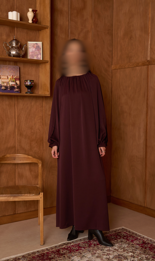Abaya Amara Balloon Sleeve - Plum