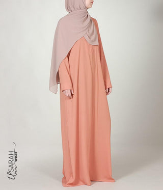 Hawwa Slim-Fit Abaya Pale Pink