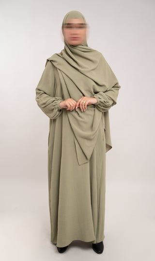 A-line Puff Jazz Abaya R - Pistachio