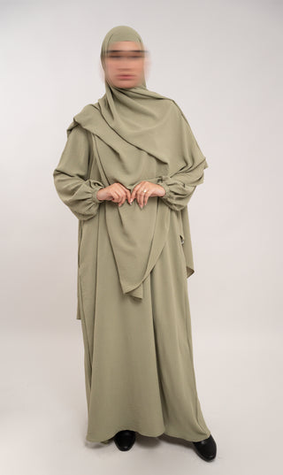 A-line Puff Jazz Abaya R - Pistachio