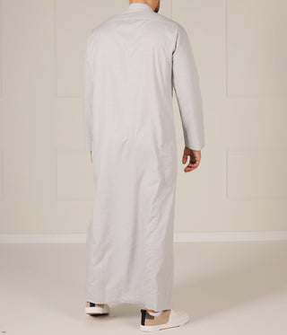 UsW Tailored Saudi Qamees Reda - Soft Grey