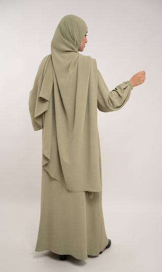 A-line Puff Jazz Abaya R - Pistachio