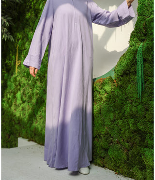 Linnen Cotton Kimono Abaya HUMAYMAN - Lila