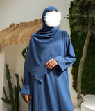 Abaya Kimono A-Linie Jazz + Hijab UsW - Jeansblau