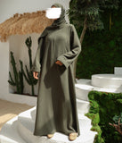 Abaya Kimono A-line Jazz + Hijab UsW - Oliven
