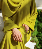 Abaya kimono A-line Jazz + Hijab UsW - Lime
