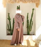 Abaya Kimono A-lijn Jazz + Hijab UsW - Mink