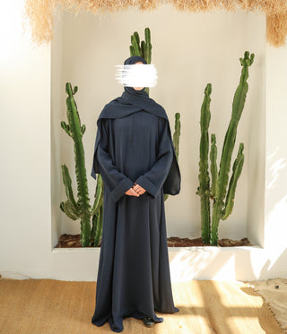 A-Lijn Abaya Breathable Jazz & Hijaab - Navy