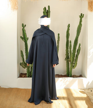 A-Lijn Abaya Breathable Jazz & Hijaab - Navy