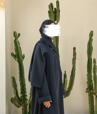 A-Lijn Abaya Breathable Jazz & Hijaab - Navy