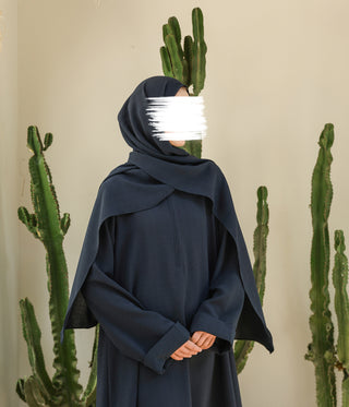 A-Lijn Abaya Breathable Jazz & Hijaab - Navy