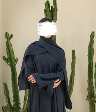 A-Lijn Abaya Breathable Jazz & Hijaab - Navy