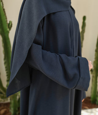 A-Lijn Abaya Breathable Jazz & Hijaab - Navy