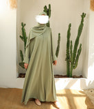 Abaya kimono A-line Jazz + Hijab UsW - Pistachio