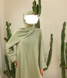 Abaya Kimono A-Linie Jazz + Hijab UsW – Pistazie