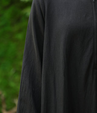 Linnen Cotton Kimono Abaya HUMAYMAN - Black