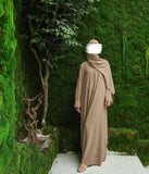 Abaya Kimono A-lijn Jazz + Hijab UsW - Taupe