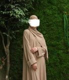Abaya Kimono A-lijn Jazz + Hijab UsW - Taupe