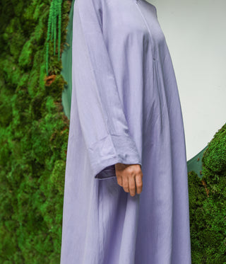 Linnen Cotton Kimono Abaya HUMAYMAN - Lila