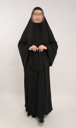 Abaya Jazz trapèze - Vison/Galet