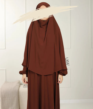 Pearl TIE- BACK Khimar - Cinnamon