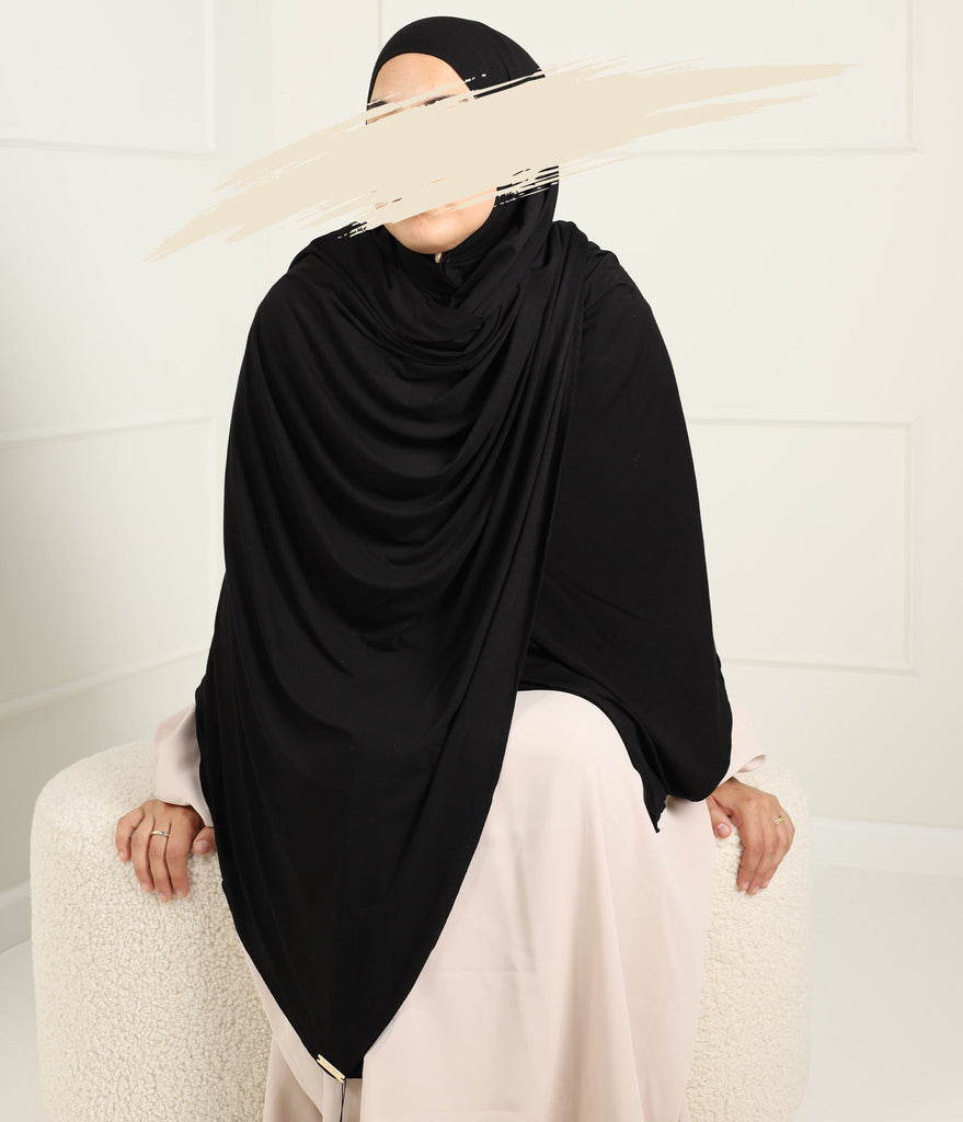 Premium bomuldstørklæde 100*200 med komforthjelm