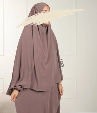 Pearl TIE-BACK Khimar - Warm Taupe