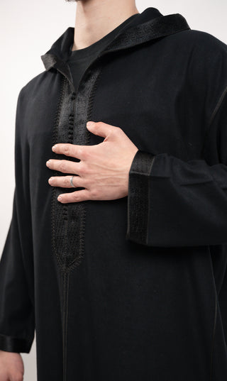 Djellaba Elegant Amir - Zwart