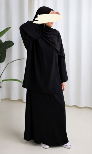 Ramallah Rayon Set Zwart