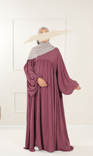 Jilbab Soumaya Balloon Sleeve - Velvet Mauve