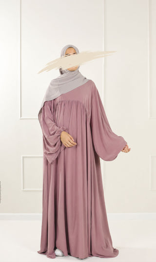 Jilbab Soumaya Balloon Sleeve - Vintage Rose