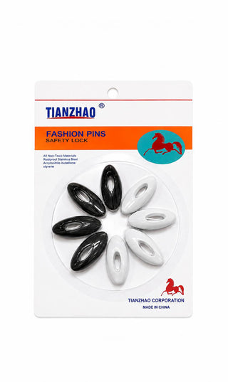 Veiligheidspelden set Zwart & Wit