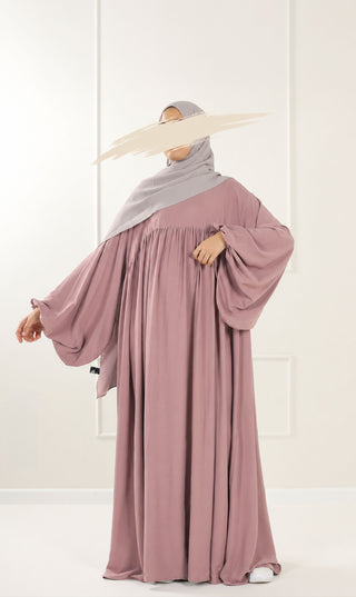 Jilbab Soumaya Balloon Sleeve - Vintage Rose
