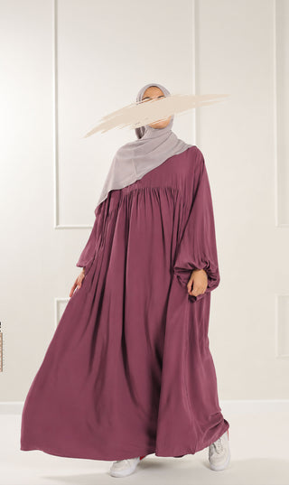 Jilbab Soumaya Balloon Sleeve - Velvet Mauve