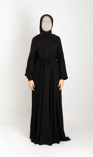 Abaya Maleekah Cotton - Black