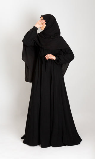 Abaya Maleekah Cotton - Black